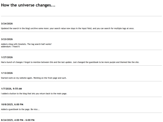 pages/site_updates screenshot