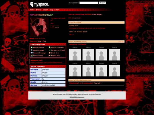 WEBARCHIVE/myspace.com/XxAbroRainbowxX screenshot