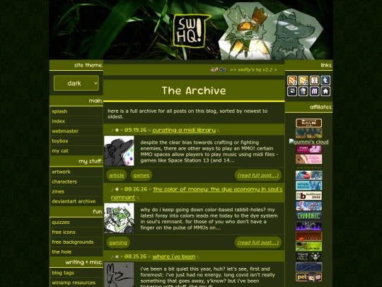 blogarchive screenshot
