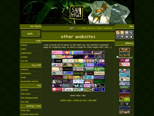 links screenshot