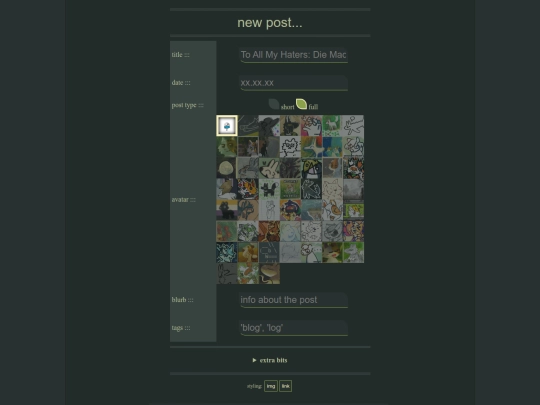 random/makepost screenshot