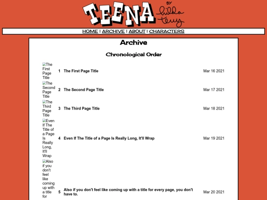comics/archive screenshot