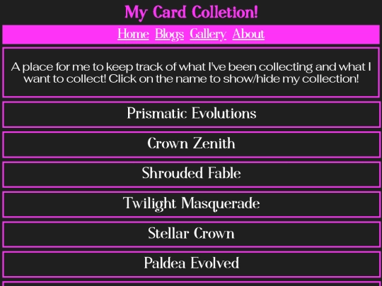 pkmncollection screenshot