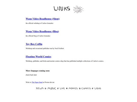 links screenshot