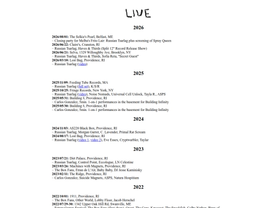 live screenshot