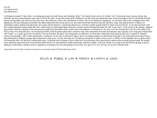 music/thejfkslastdamnshow screenshot