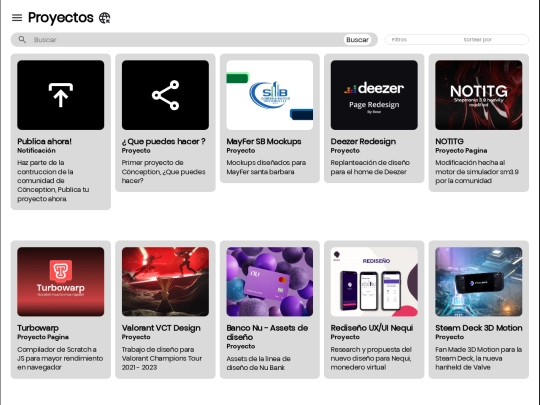 projects screenshot