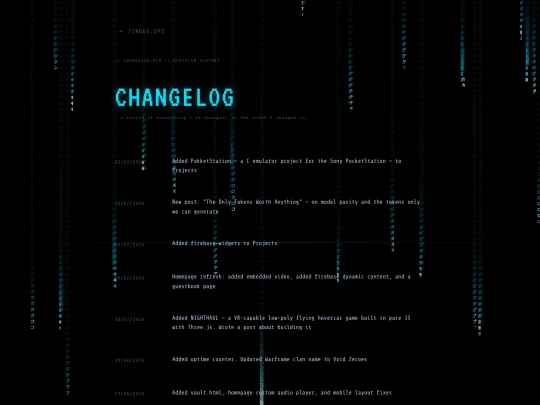 changelog screenshot