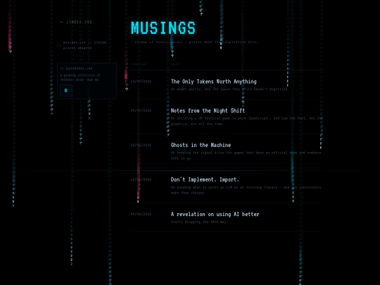 musings screenshot