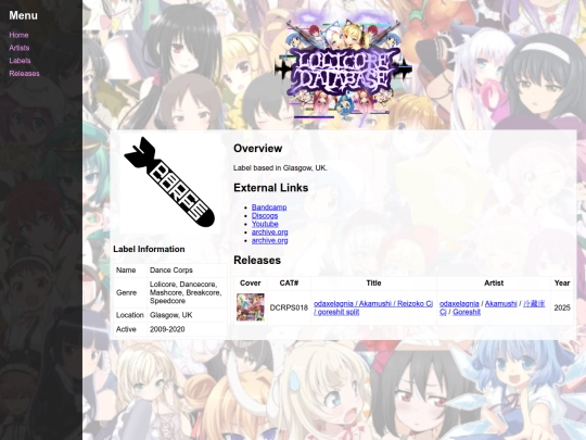 label/Dance_Corps screenshot