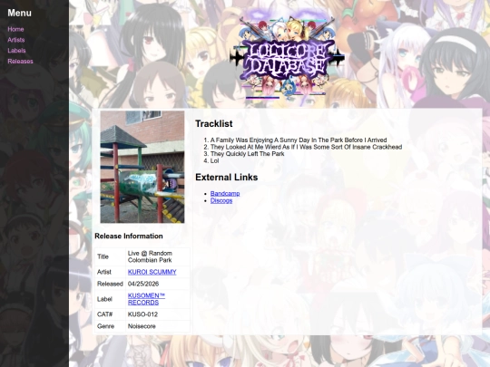 release/KUROI_SCUMMY-LIVE_RANDOM_COLOMBIAN_PARK screenshot