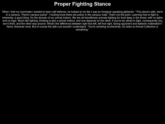 writing/Proper Fighting Stance screenshot