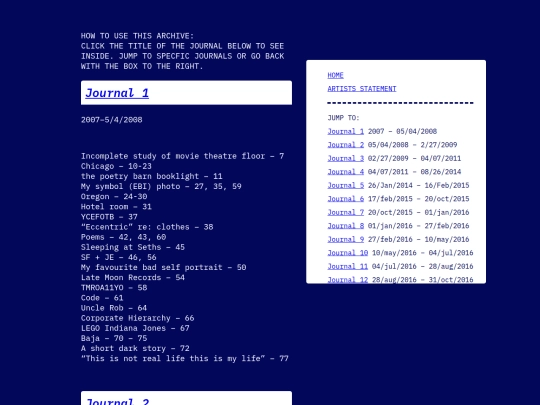 journals screenshot