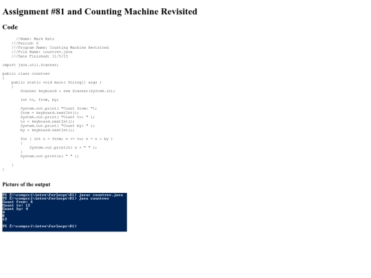 Intro/forloops/81/prog81 screenshot