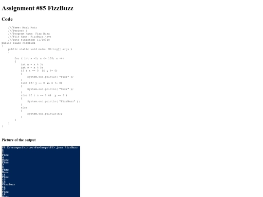 Intro/forloops/85/prog85 screenshot