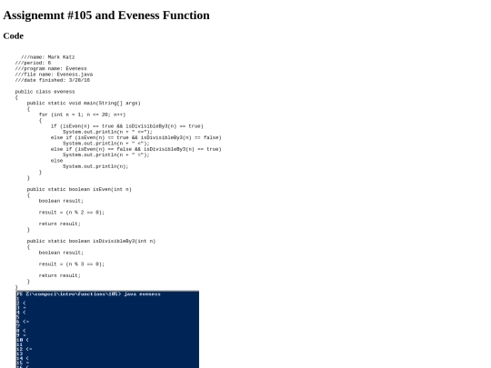 Intro/functions/105/prog105 screenshot