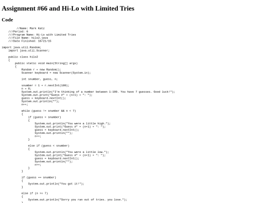 Intro/while/66/prog66 screenshot