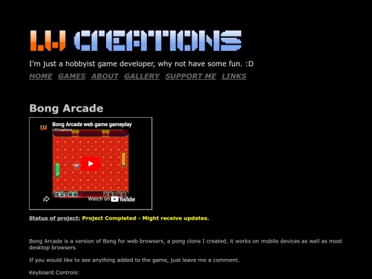 games/pages/bong-arcade screenshot