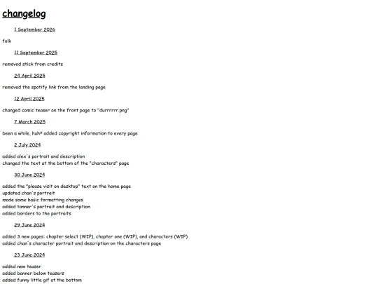 changelog screenshot