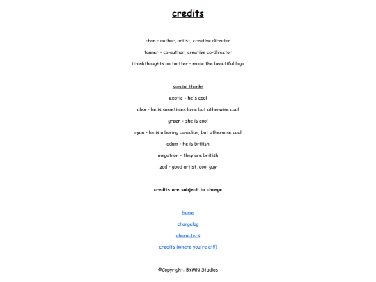 credits screenshot