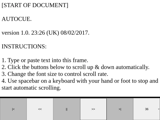 autocue_version_1_0 screenshot