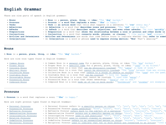 english_grammar screenshot