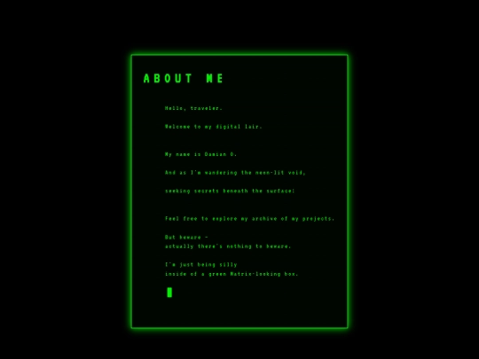 aboutme screenshot