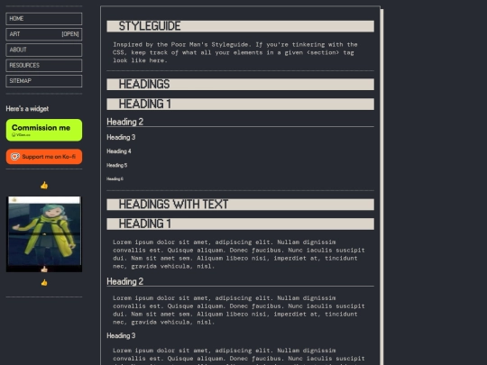 styleguide screenshot