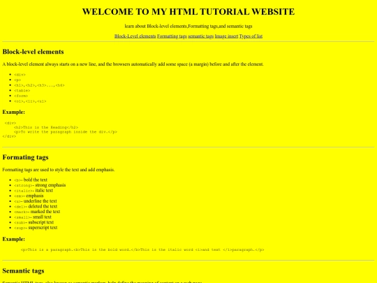 html tutorial screenshot