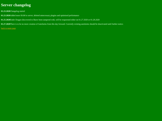 changelog screenshot