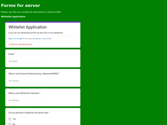 forms screenshot