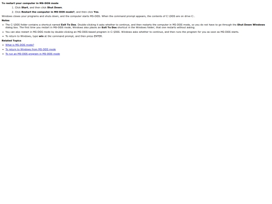 help/windows/win_tray_howto_restart_dos_mode screenshot