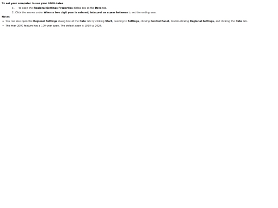help/windows/year_2000 screenshot
