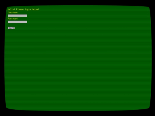 login screenshot