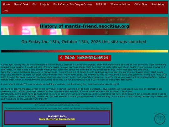 history screenshot