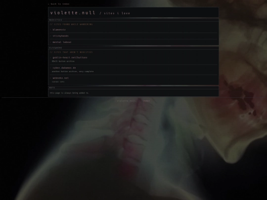 links screenshot