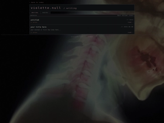 writing screenshot