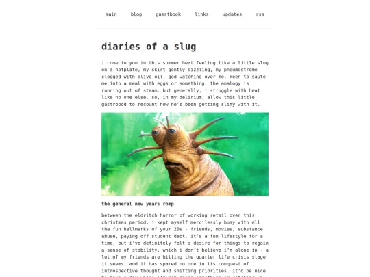blog/diaries-of-a-slug screenshot