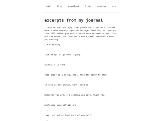 blog/journal-excerpts screenshot