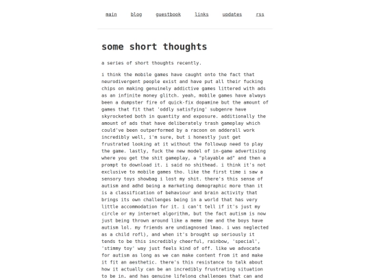 blog/short-thoughts screenshot