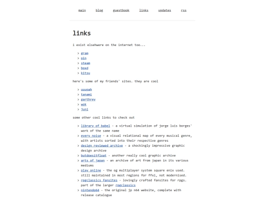links screenshot