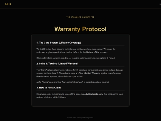 warranty screenshot