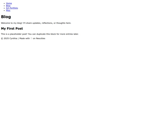 blog screenshot