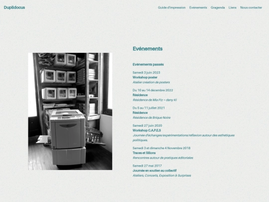 evenements screenshot