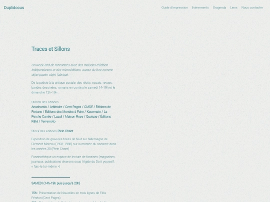 evenements/traces screenshot