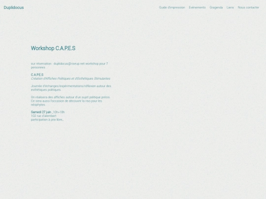 evenements/workshop screenshot