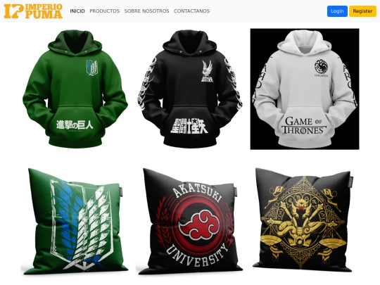 productos screenshot