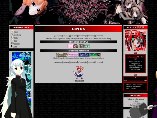 links screenshot