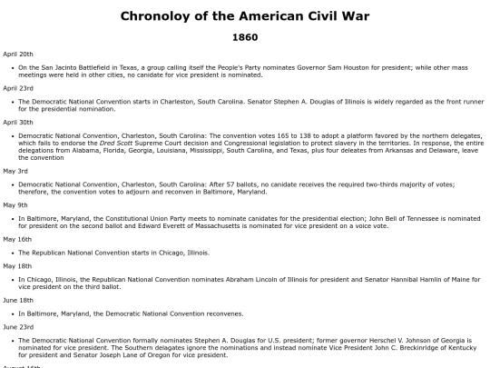chronology screenshot