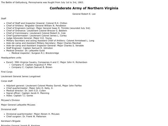 gettysburgorderofbattle screenshot